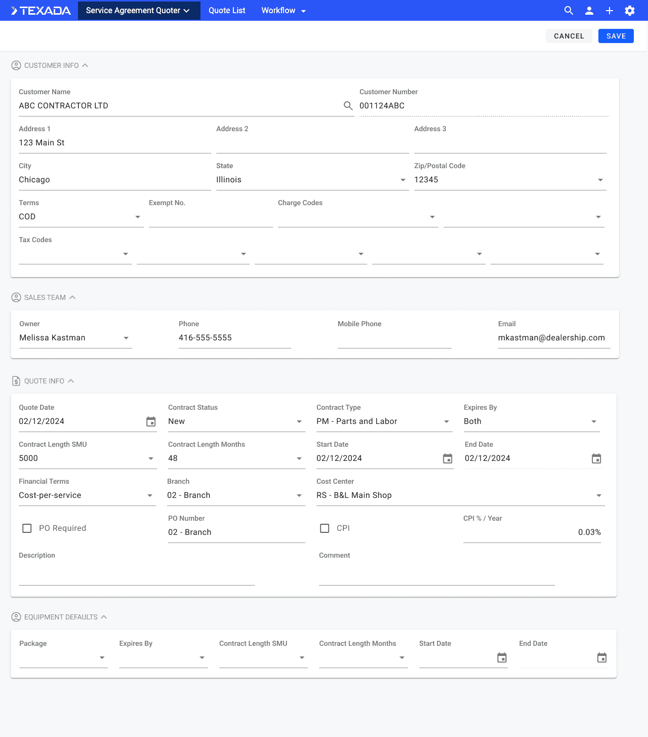 Service Agreement Quoting (SAQ) Tool Redesign overview image 3