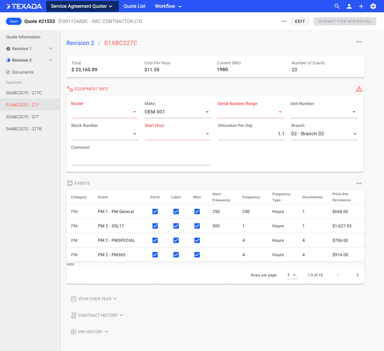 Service Agreement Quoting (SAQ) Tool Redesign grid image 6