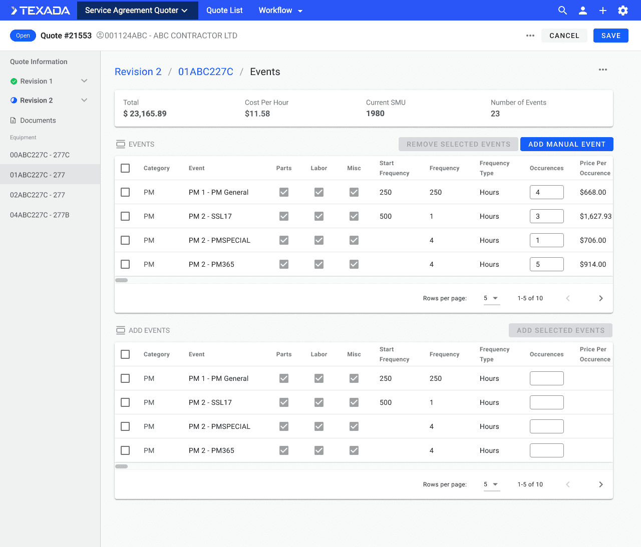 Service Agreement Quoting (SAQ) Tool Redesign grid image 7