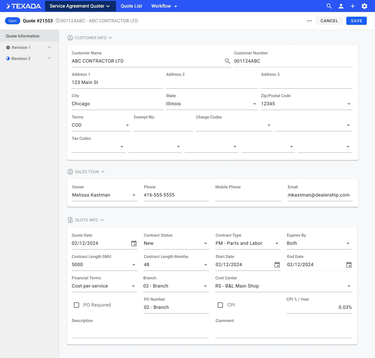 Service Agreement Quoting (SAQ) Tool Redesign grid image 4