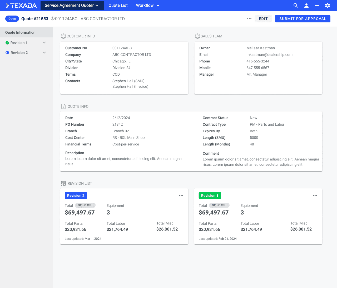 Service Agreement Quoting (SAQ) Tool Redesign grid image 8